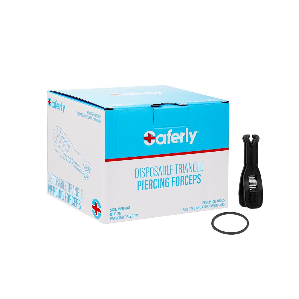 Saferly Triangle Disposable Piercing Forceps - Ultimate Tattoo Supply