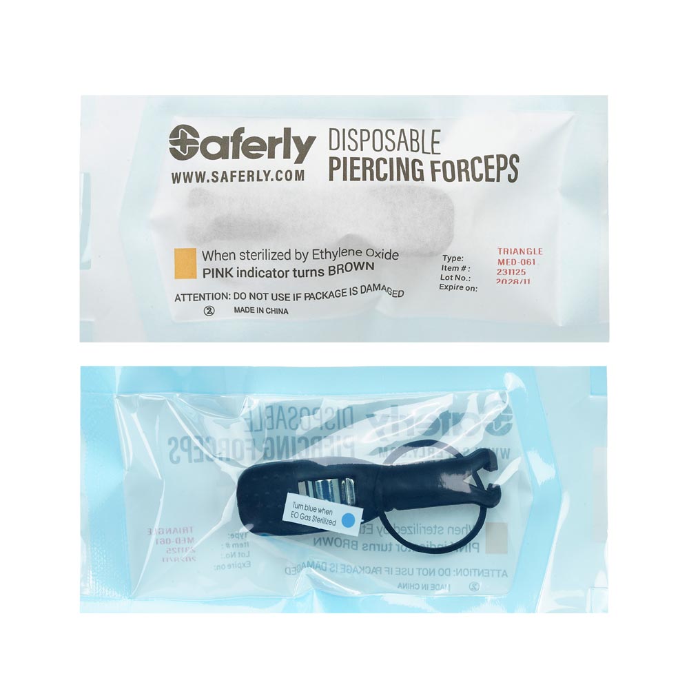 Saferly Triangle Disposable Piercing Forceps - Ultimate Tattoo Supply