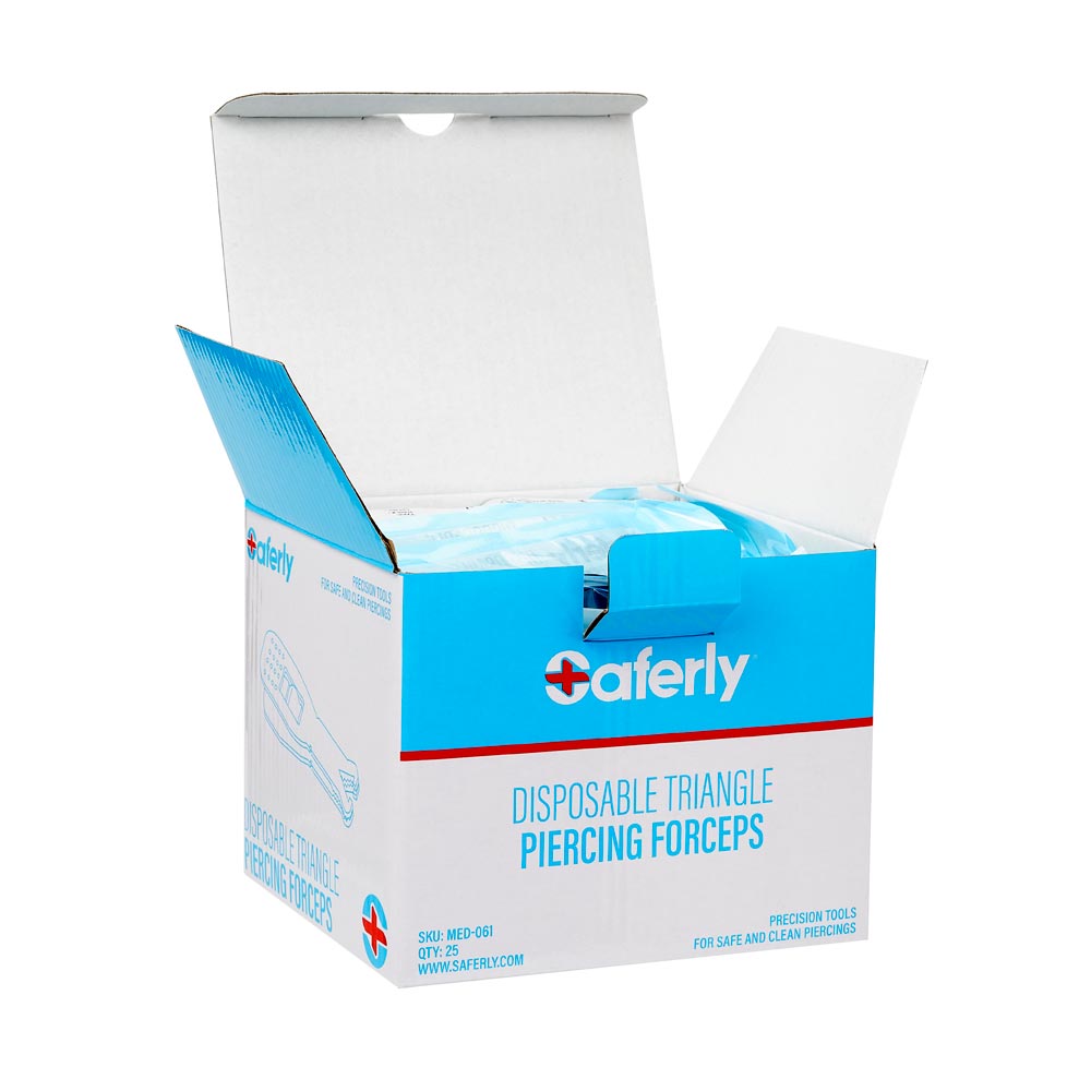 Saferly Triangle Disposable Piercing Forceps - Ultimate Tattoo Supply