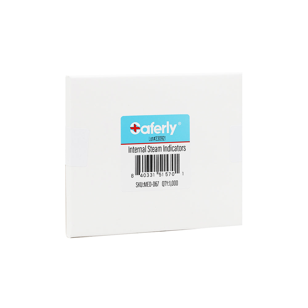 Saferly Internal Steam Indicators - Used with Sterilization Pouches - Price Per 1 Box of 1000 - Ultimate Tattoo Supply