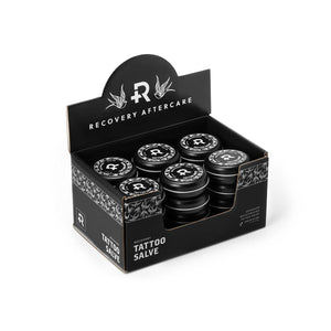 Recovery Aftercare Tattoo Salve Display Case of 24 .75oz Tins — Pick Quantity - Ultimate Tattoo Supply