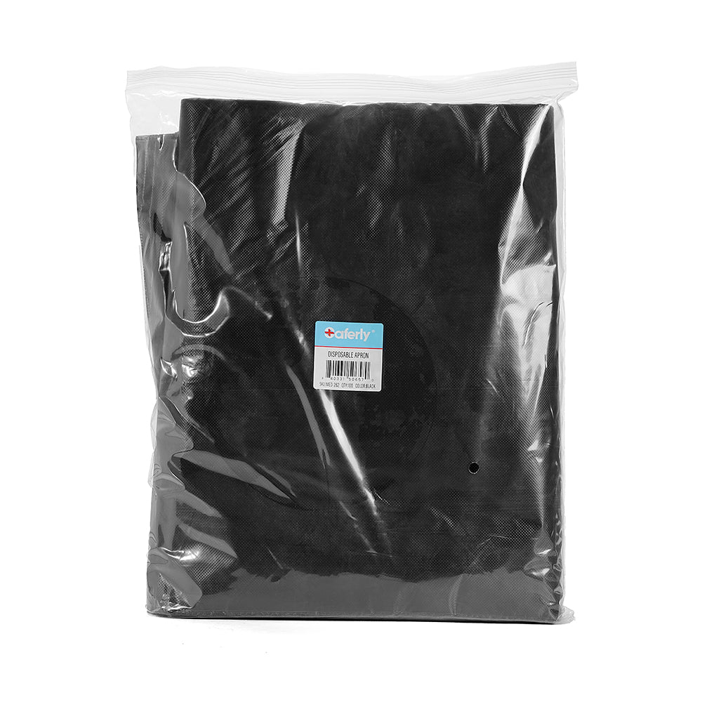 Saferly Disposable Black Aprons — Pack of 100 - Ultimate Tattoo Supply