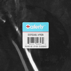 Saferly Disposable Black Aprons — Pack of 100 - Ultimate Tattoo Supply