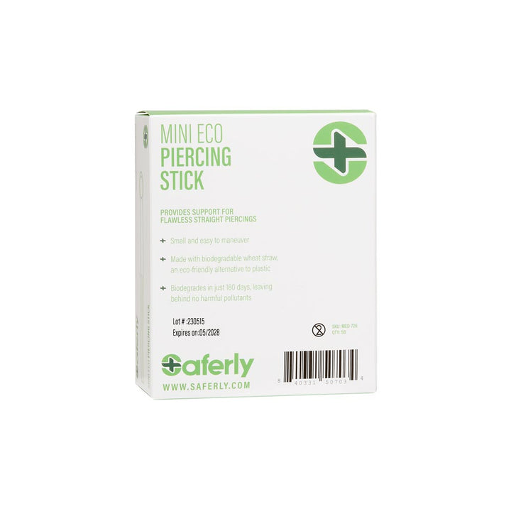 Saferly Biodegradable Mini Eco Piercing Stick — Box of 50 - Ultimate Tattoo SupplySaferly Biodegradable Mini Eco Piercing Stick — Box of 50