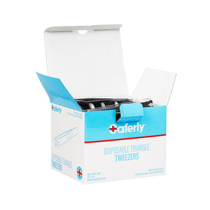 Saferly Medical Sterilized Triangle Tweezers — Single or Case of 25 - Ultimate Tattoo Supply