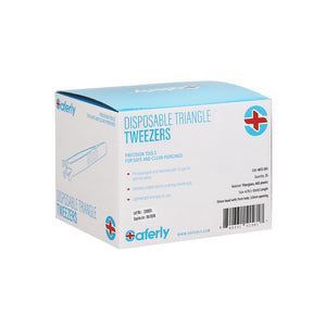 Saferly Medical Sterilized Triangle Tweezers — Single or Case of 25 - Ultimate Tattoo Supply