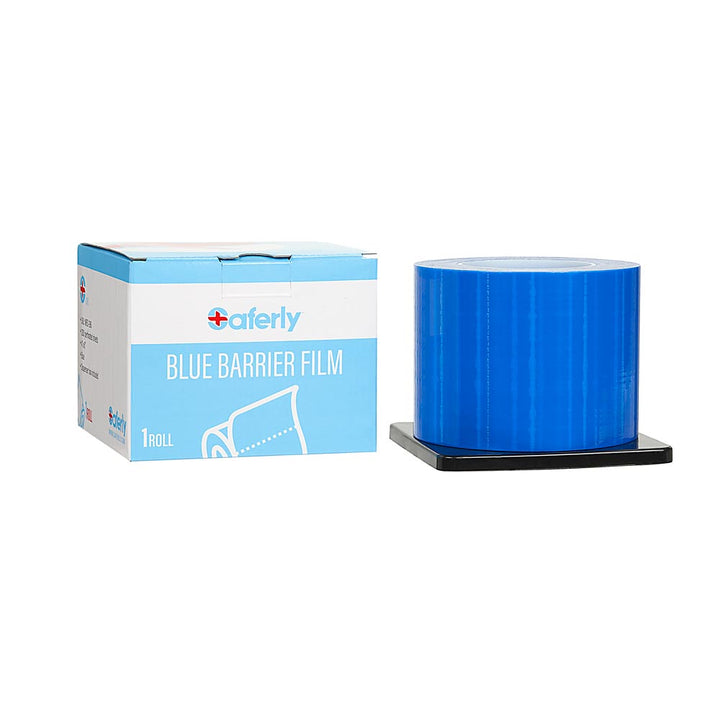 Saferly Medical Blue Barrier Film — 4" x 6" — One Roll of 1200 Perforated Sheets - Ultimate Tattoo Supply