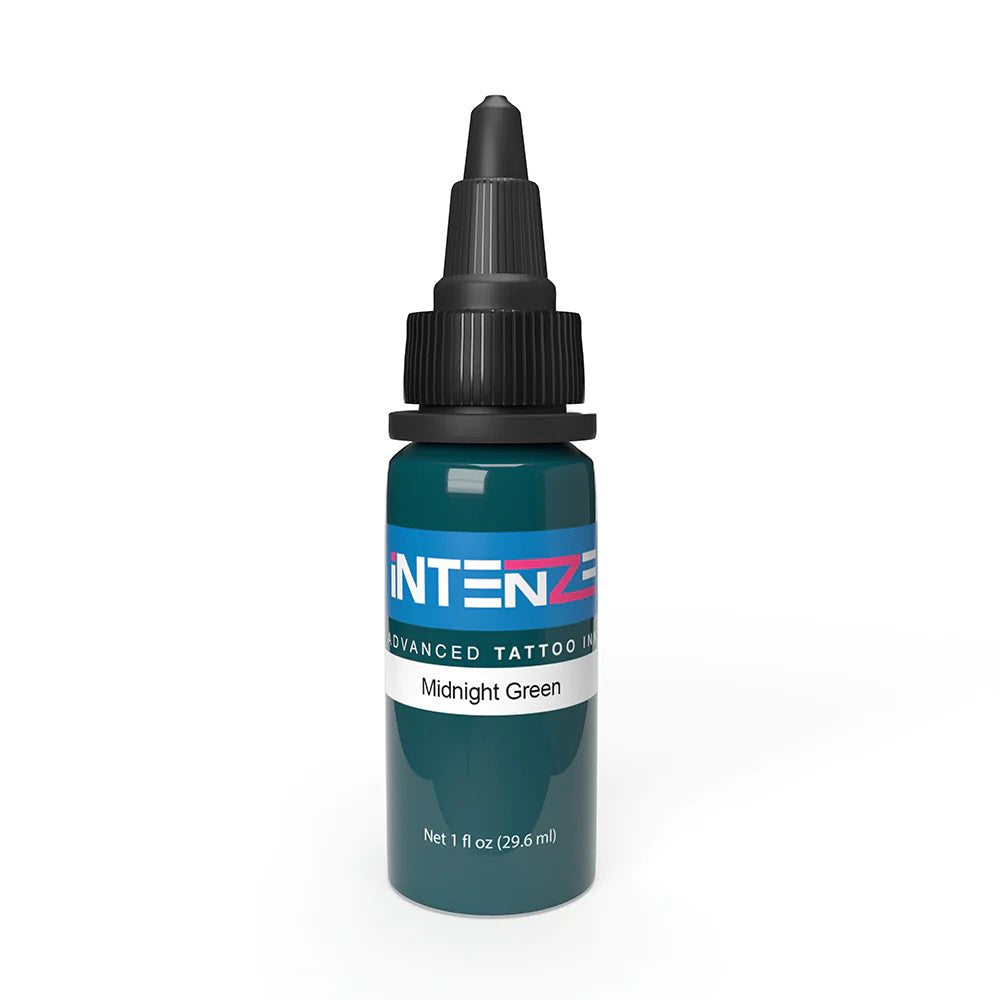 Midnight Green — Intenze Tattoo Ink — Pick Size - Ultimate Tattoo Supply
