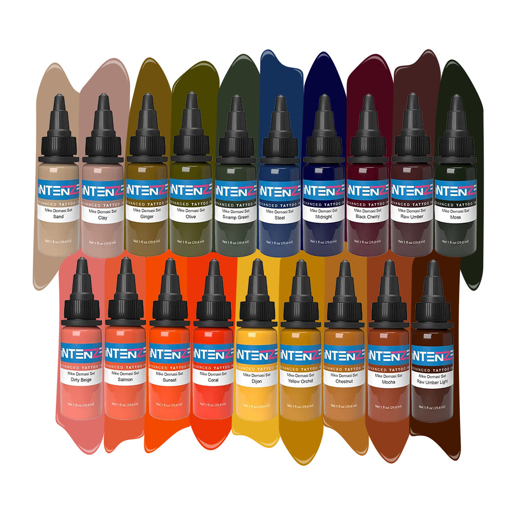 Mike DeMasi Color Portrait Set — Intenze Tattoo Ink — 1oz — 19 Bottles - Ultimate Tattoo Supply