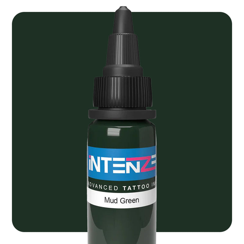 Mud Green — Intenze Tattoo Ink — Pick Size - Ultimate Tattoo Supply