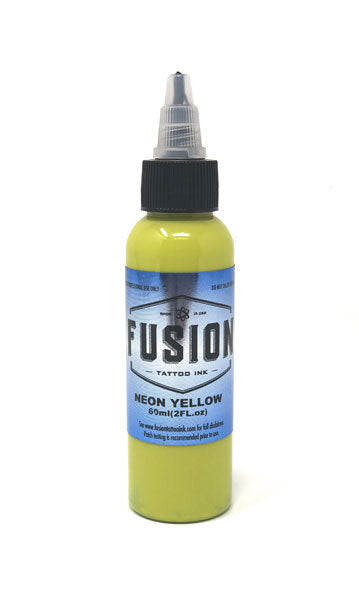 Neon Yellow — Fusion Tattoo Ink — Pick Size - Ultimate Tattoo Supply