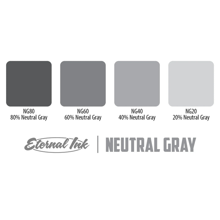 Eternal Ink - Neutral Opaque Set - Four 1oz. Bottles - Ultimate Tattoo Supply