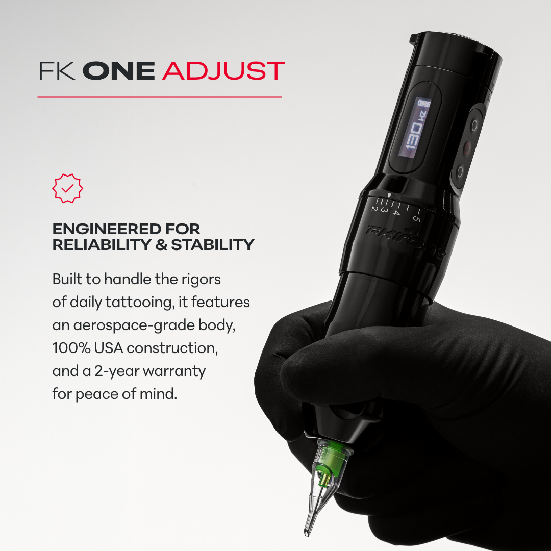 FK One Adjust Wireless Tattoo Machine - Pick Color - Ultimate Tattoo Supply