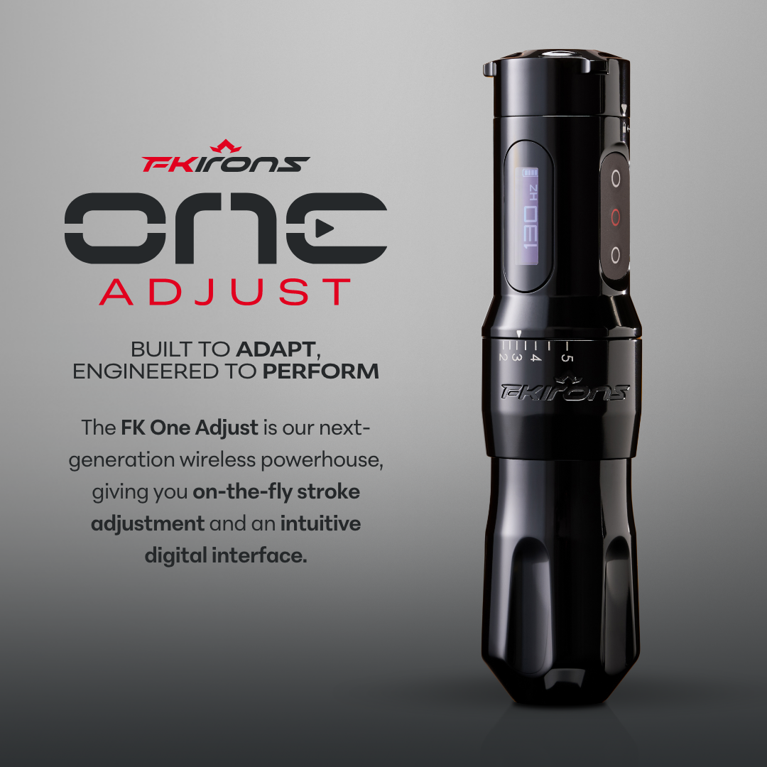 FK One Adjust Wireless Tattoo Machine - Pick Color - Ultimate Tattoo Supply