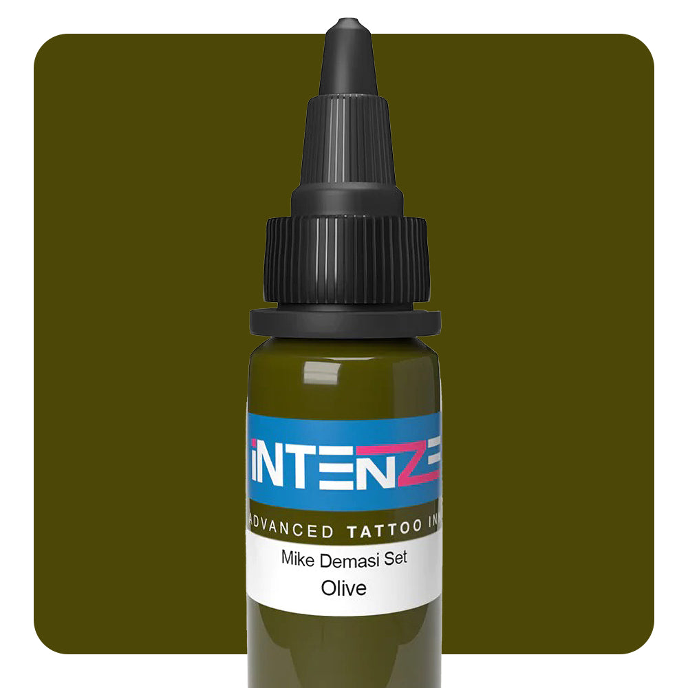 Olive — Mike Demasi Series — Intenze Tattoo Ink — 1oz Bottle - Ultimate Tattoo Supply