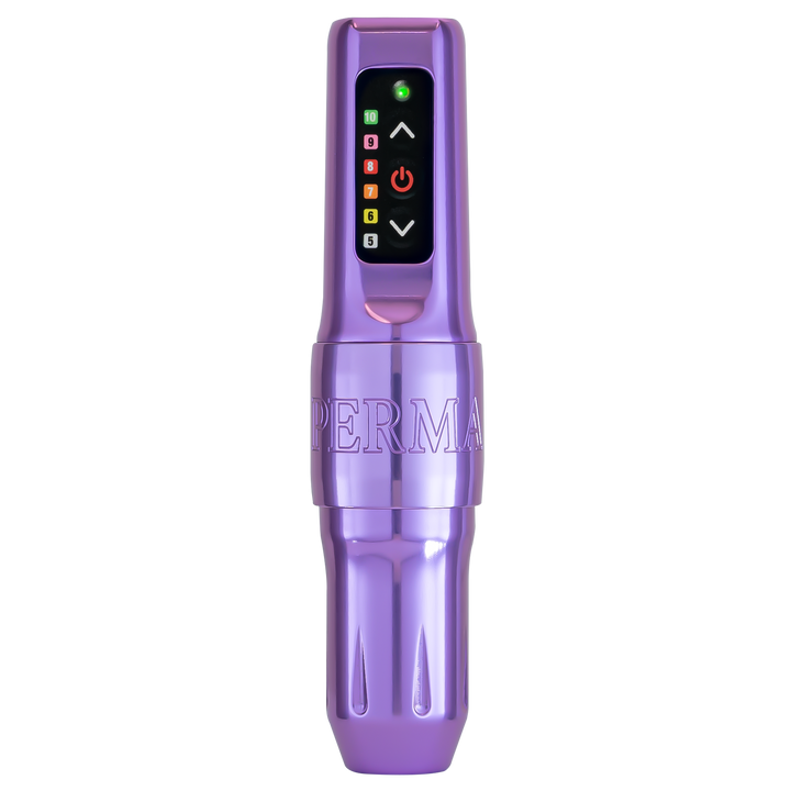 Perma Pen Signature PMU Machine — Lavender — 1 or 2 Battery Pack - Ultimate Tattoo SupplyPerma Pen Signature Wireless PMU Machine with 2 Batteries