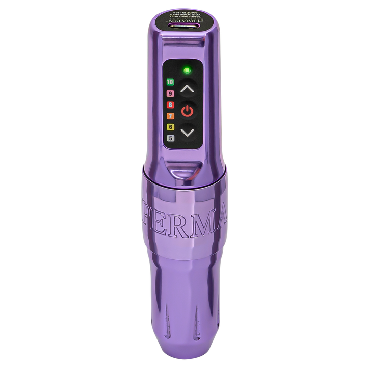 Perma Pen Signature PMU Machine — Lavender — 1 or 2 Battery Pack - Ultimate Tattoo SupplyPerma Pen Signature Wireless PMU Machine with 2 Batteries