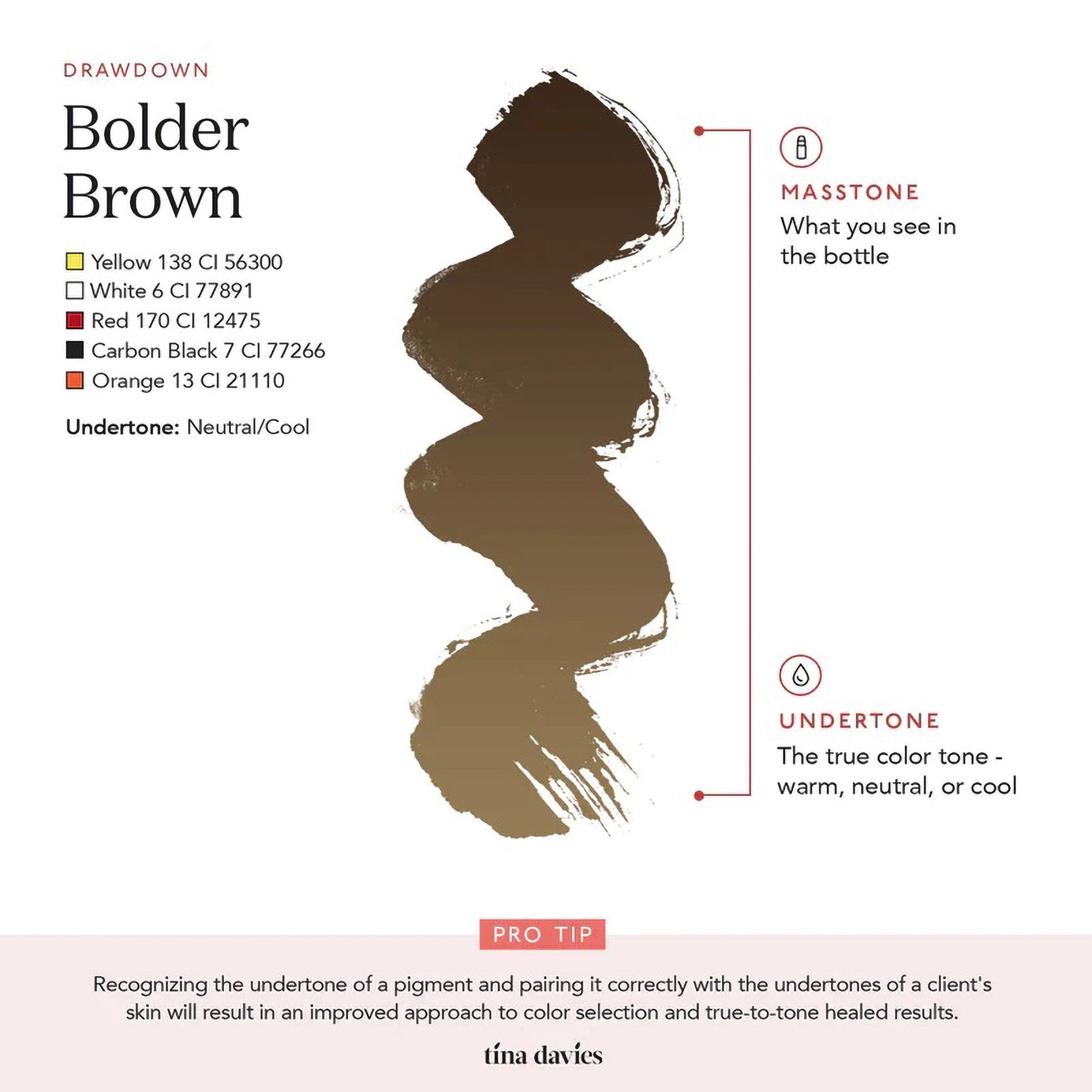 Tina Davies Bolder Brown — Perma Blend — 1/2oz Bottle - Ultimate Tattoo Supply