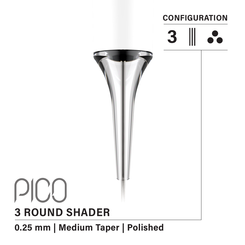 Vertix Pico Round Shader - Ultimate Tattoo Supply