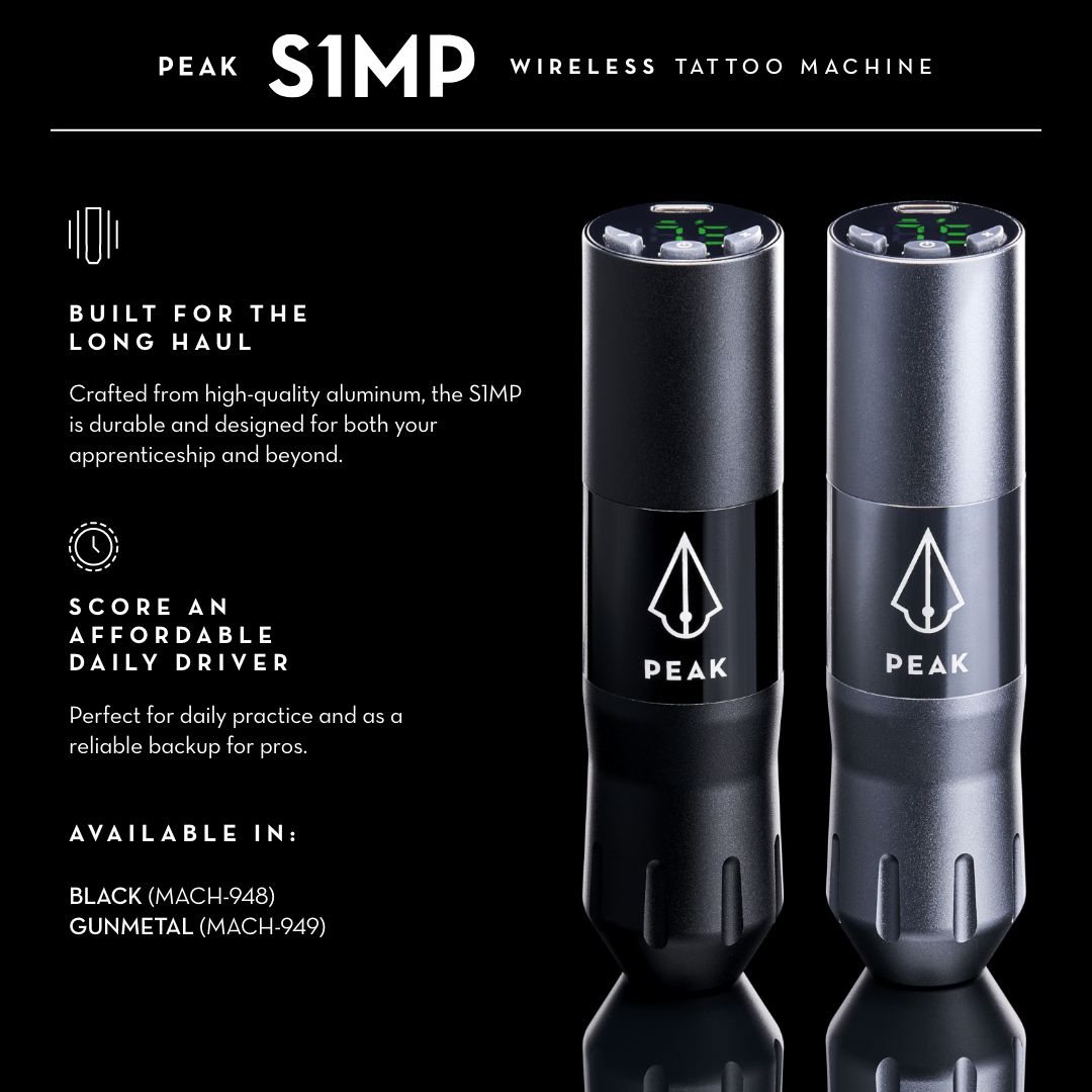 Peak S1-MP Wireless Tattoo Machine - Ultimate Tattoo Supply