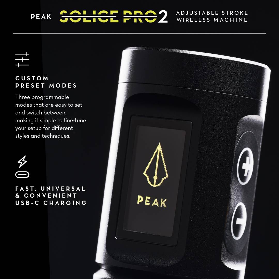 Peak Solice Pro 2 Wireless Tattoo Machine - Ultimate Tattoo Supply