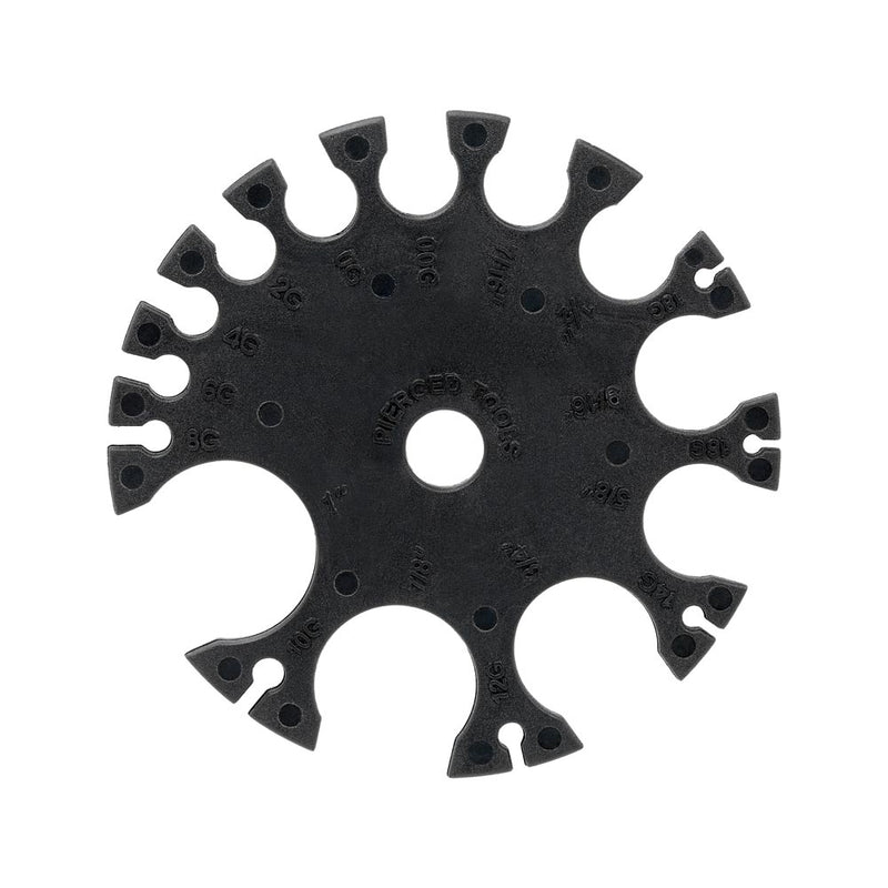 Plastic Wheel Gauge - Perfect for Measuring Body Jewelry - Painful Pleasures