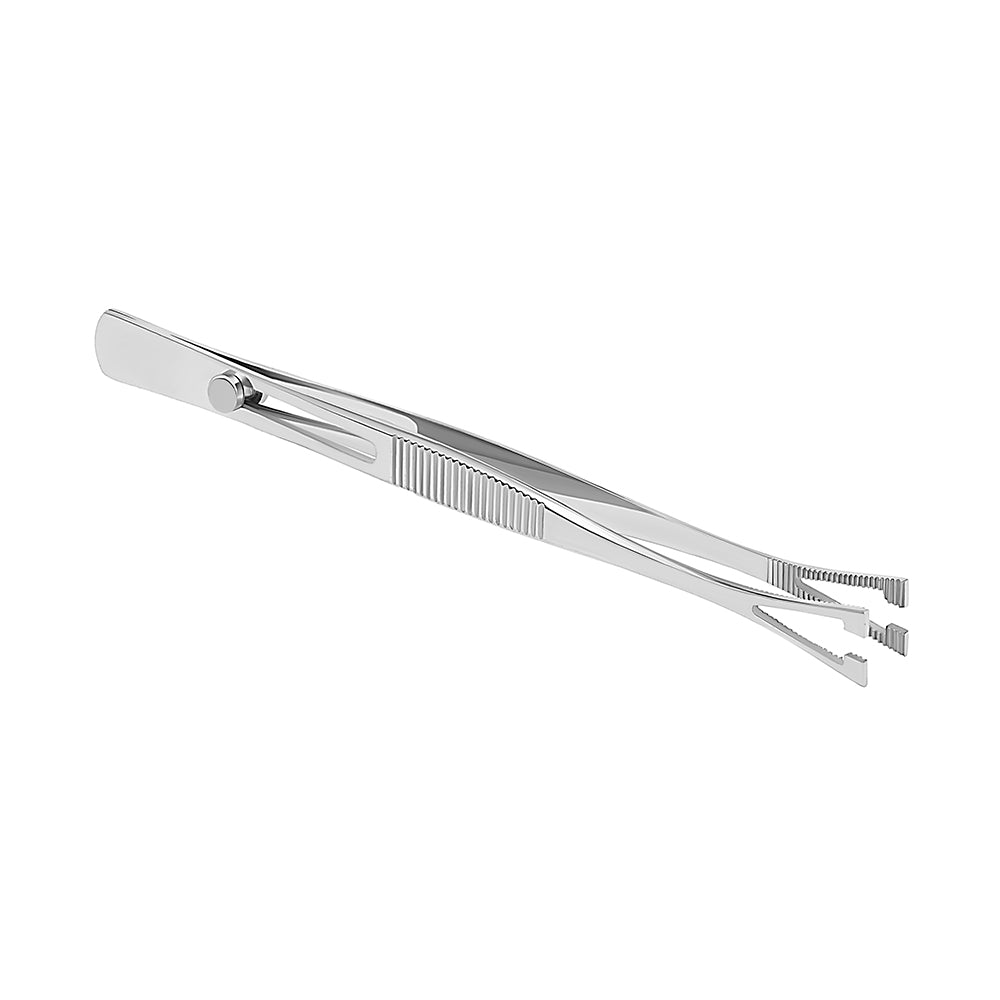 Pennington 5 3/4" Tweezers Slotted with Easy Lock - Painful Pleasures