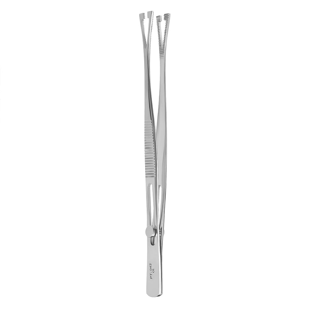 Pennington 5 3/4" Tweezers Slotted with Easy Lock - Painful Pleasures