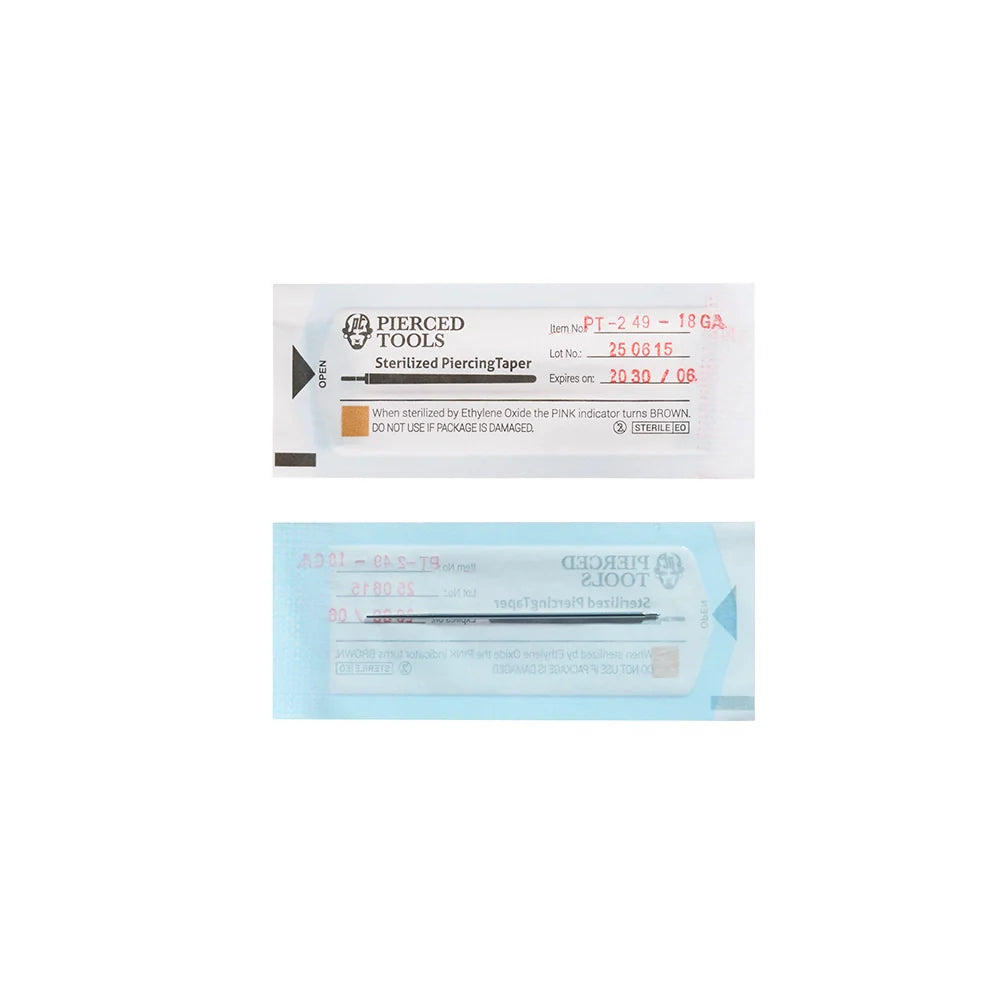 2” Sterilized Piercing Tapers for 16g or 18g Internally Threaded or Threadless Jewelry — Box of 100 - Painful Pleasures