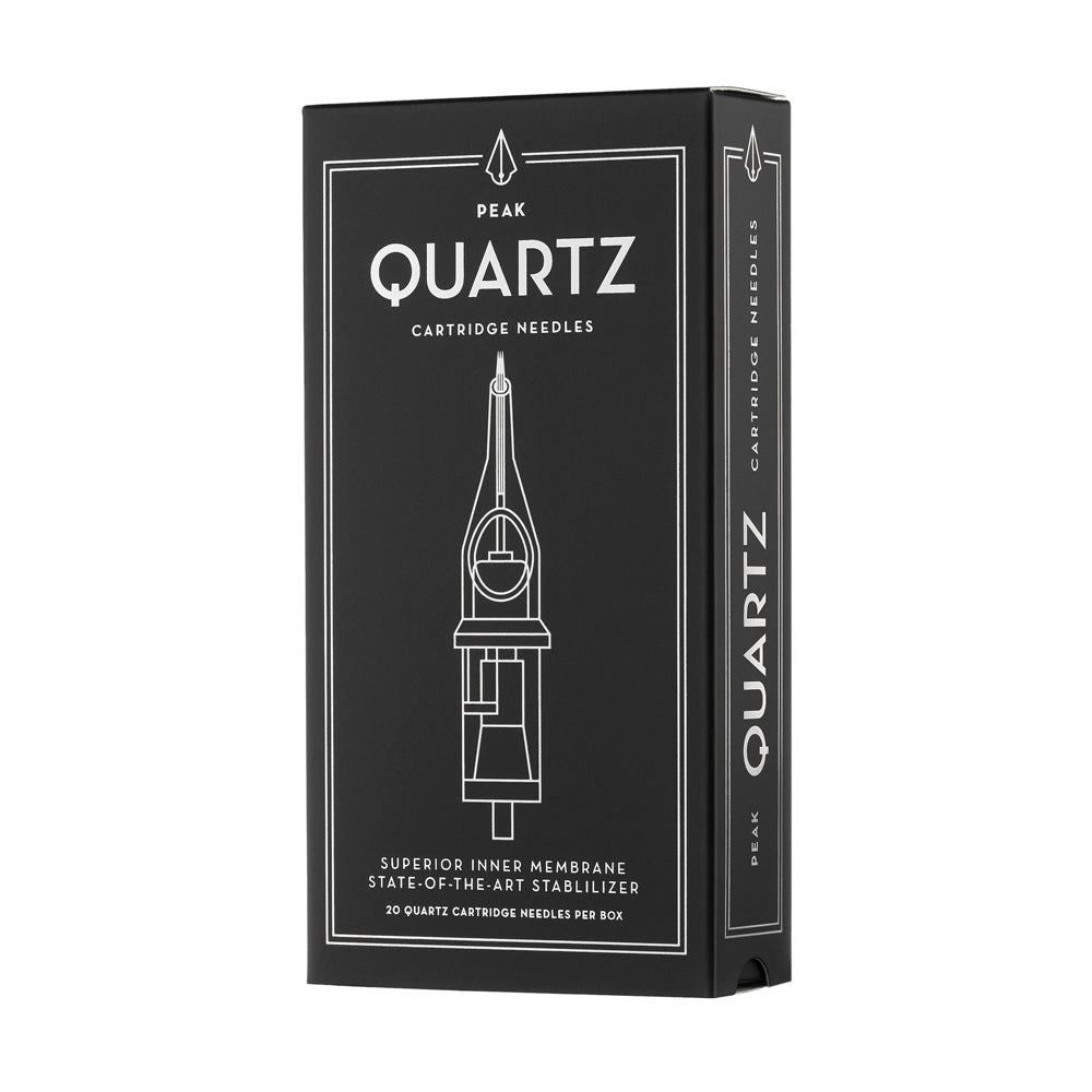 Peak Quartz Needle Cartridges — #12 Curved Mag Shaders Long Taper — Box of 20 - Ultimate Tattoo Supply