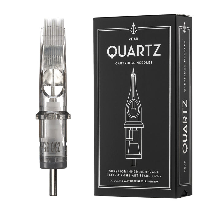 Peak Quartz Needle Cartridges — #12 Mag Shaders Medium Taper — Box of 20 - Ultimate Tattoo Supply