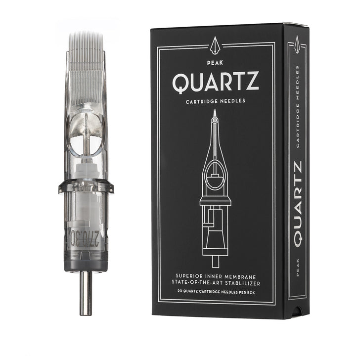 Peak Quartz Needle Cartridges — #12 Curved Mag Shaders Long Taper — Box of 20 - Ultimate Tattoo Supply
