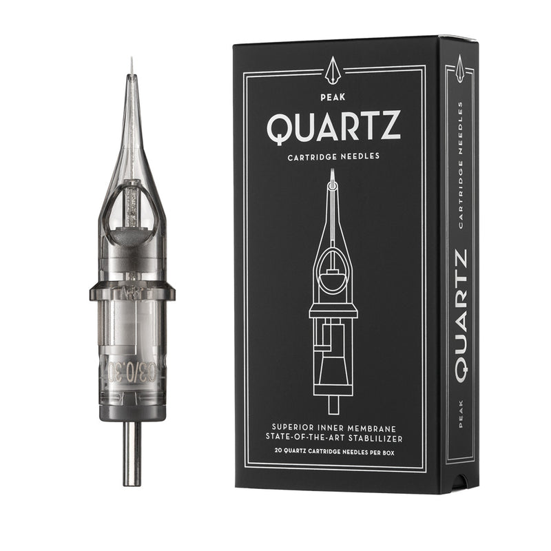 Peak Quartz Needle Cartridges — #10 Hollow Liners Long Taper — Box of 20 - Ultimate Tattoo Supply