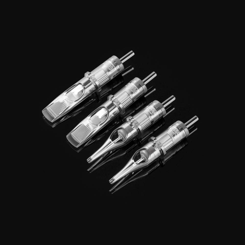 Peak Quartz Needle Cartridges — #8 5 Round Shader Medium Taper — Box of 20 - Ultimate Tattoo Supply