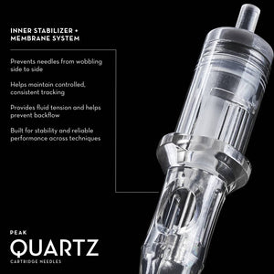 Peak Quartz Needle Cartridges — #12 Round Liners Long Taper — Box of 20