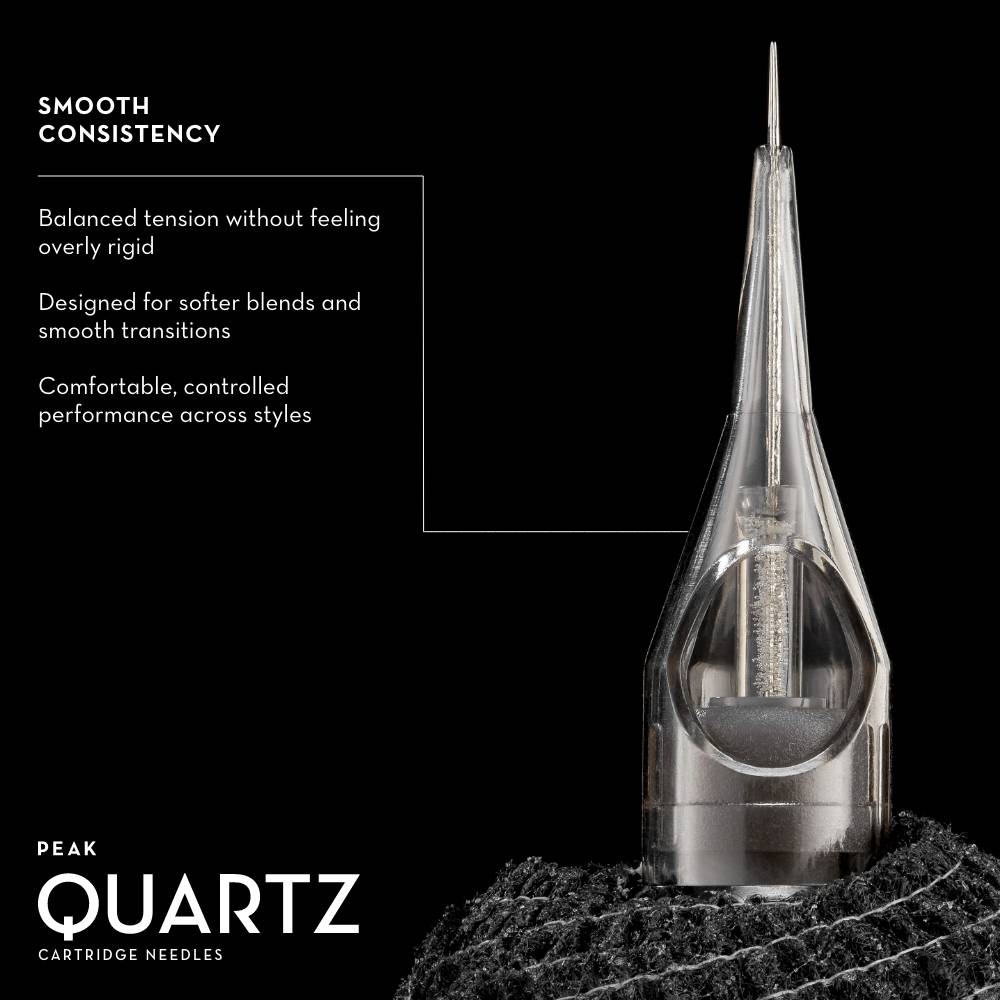 Peak Quartz Needle Cartridges — #12 Round Liners Long Taper — Box of 20
