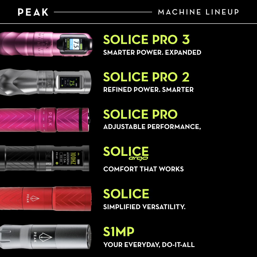 Peak Solice Pro 3 Wireless Machine - Ultimate Tattoo Supply
