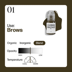 Paulina Osinkowska Ombre Brows 6 Bottle Set — Perma Blend — 1/2oz - Ultimate Tattoo Supply