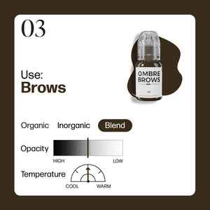 Paulina Osinkowska Ombre Brows 6 Bottle Set — Perma Blend — 1/2oz - Ultimate Tattoo Supply