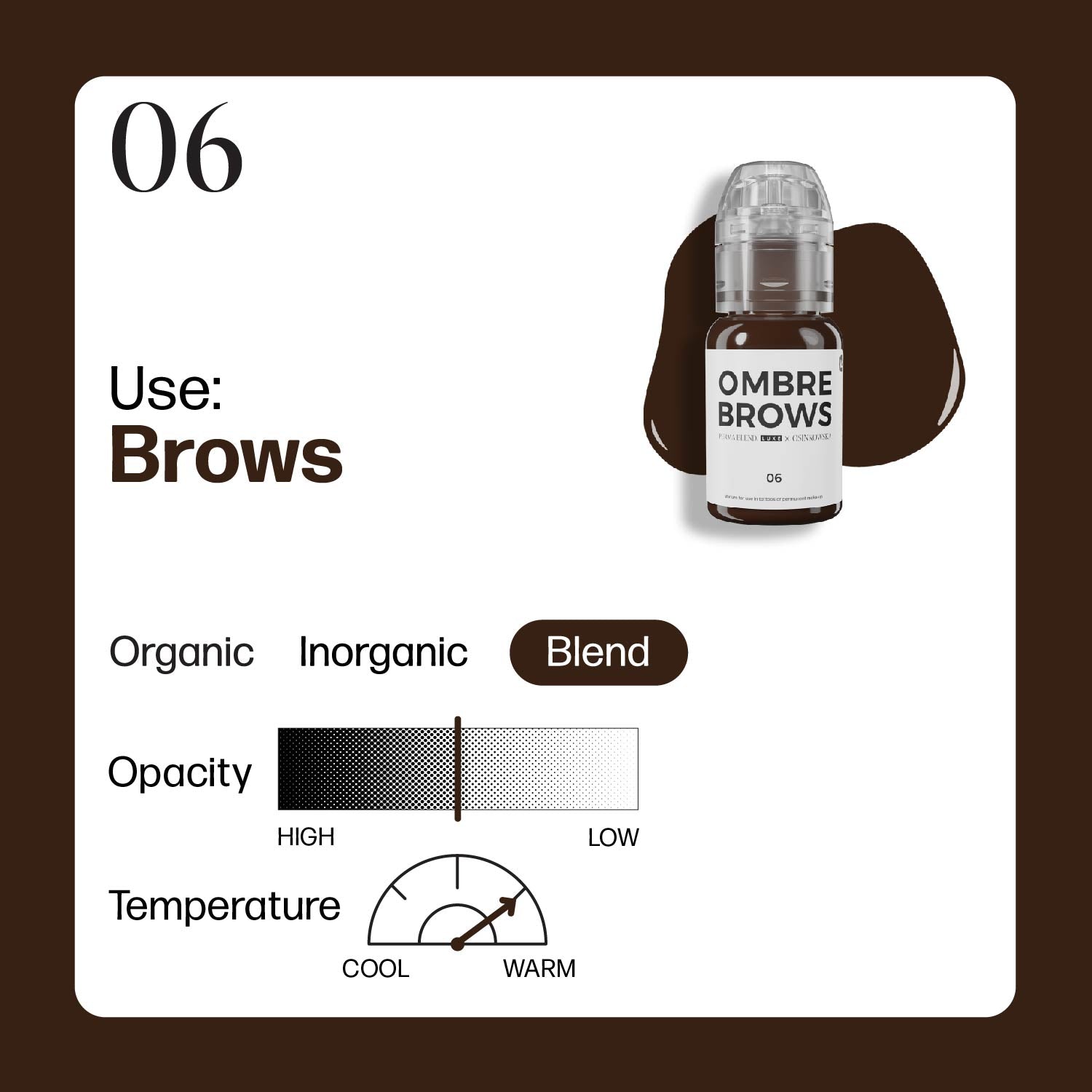 Paulina Osinkowska Ombre Brows 6 Bottle Set — Perma Blend — 1/2oz - Ultimate Tattoo Supply