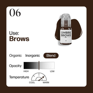 Paulina Osinkowska Ombre Brows 6 Bottle Set — Perma Blend — 1/2oz - Ultimate Tattoo Supply