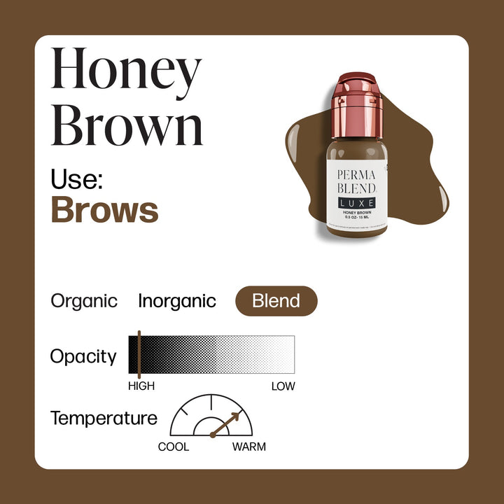 Perma Blend LUXE Honey Brown — 1/2 oz Bottle - Ultimate Tattoo Supply