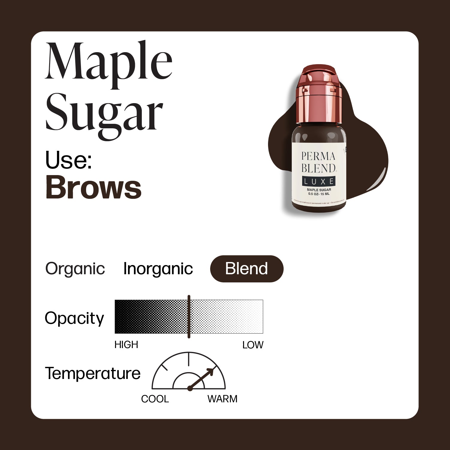 Perma Blend LUXE Maple Sugar — 1/2 oz Bottle - Ultimate Tattoo Supply