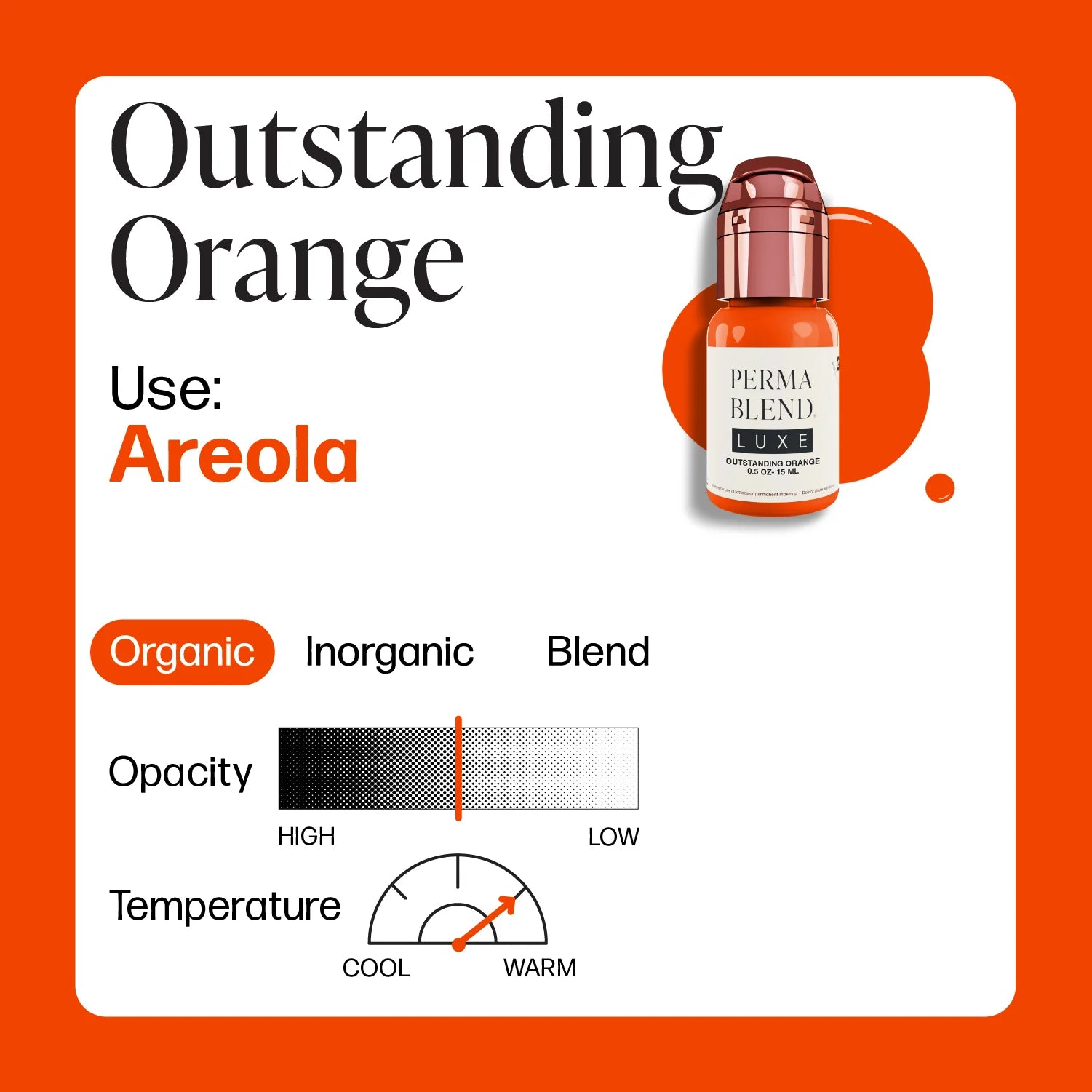 Outstanding Orange — Luxe Vicky Martin — 1/2oz Bottle - Ultimate Tattoo Supply