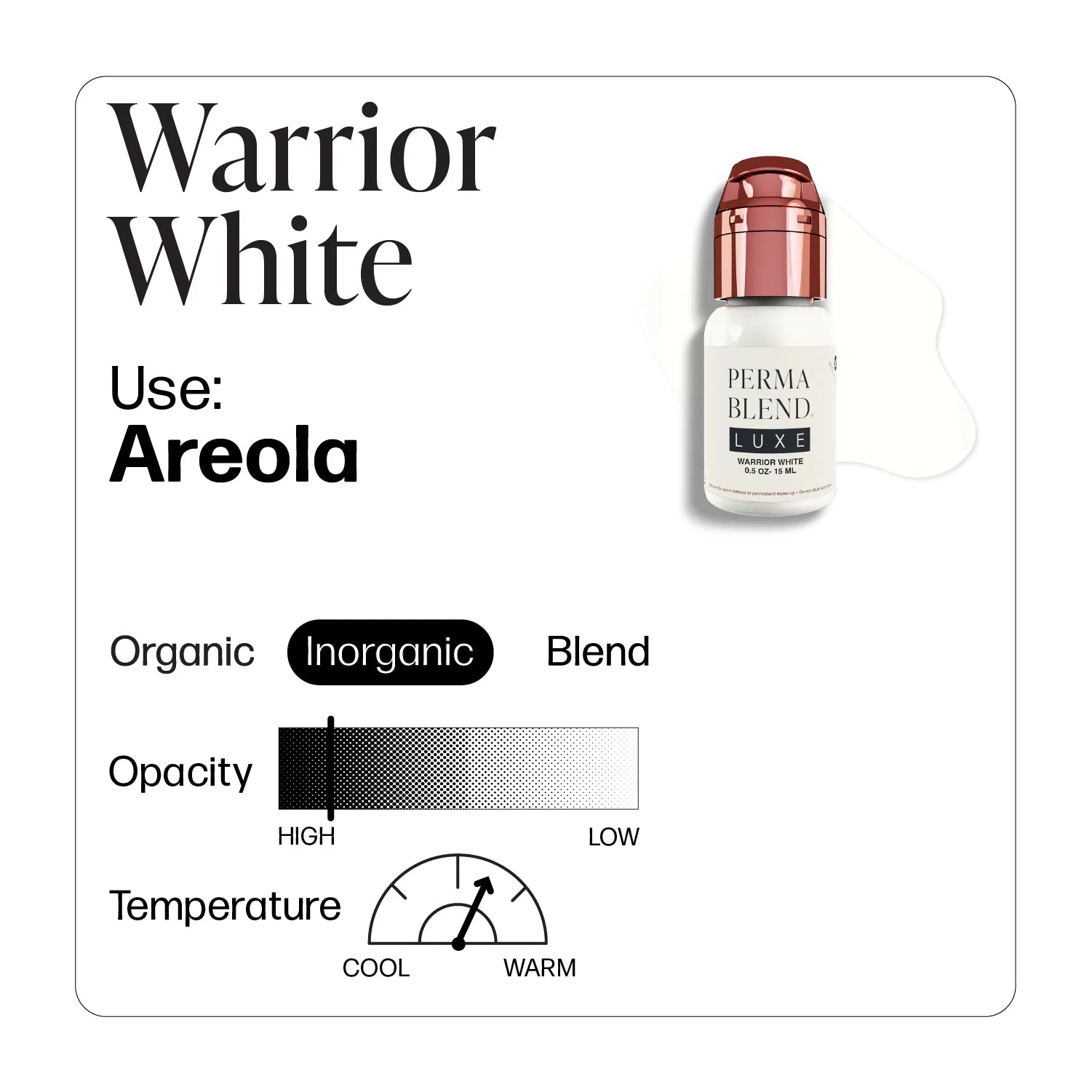Warrior White — Luxe Vicky Martin — 1/2oz Bottle - Ultimate Tattoo Supply