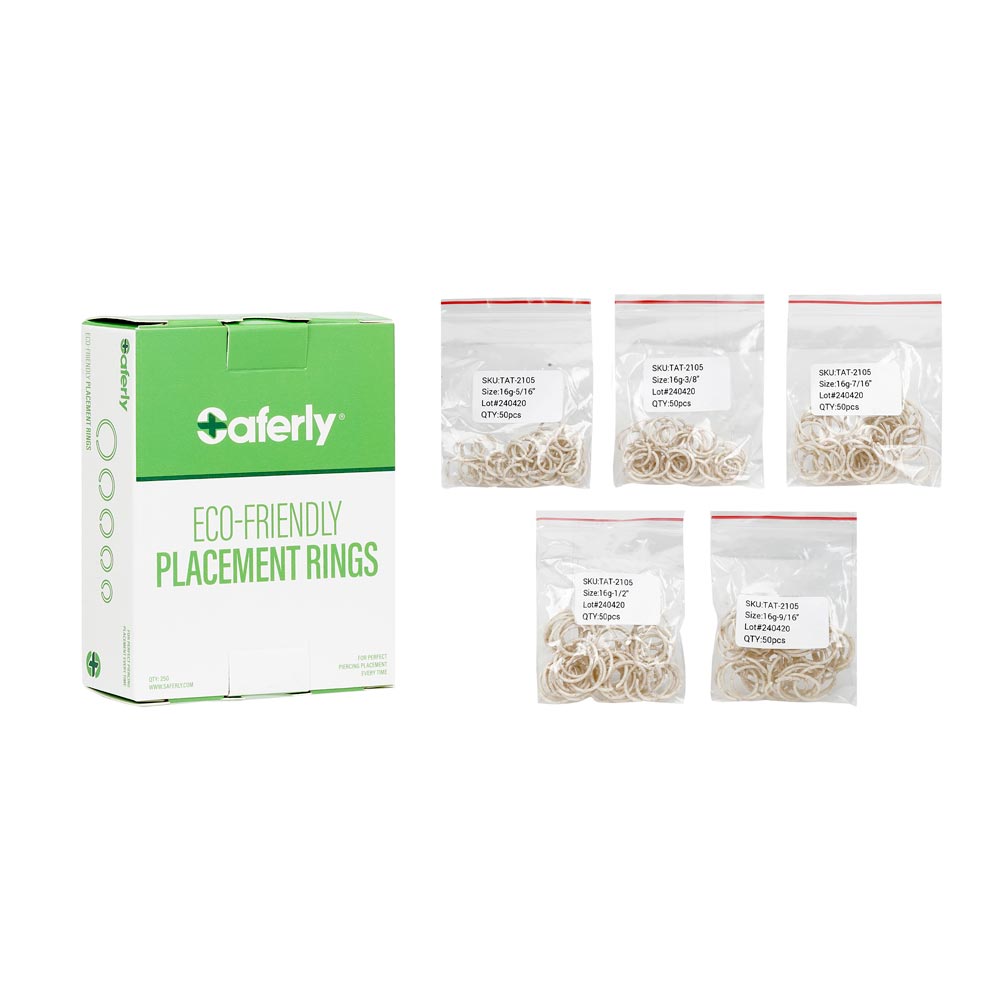 Saferly Biodegradable Placement Rings — Box of 250 - Ultimate Tattoo Supply