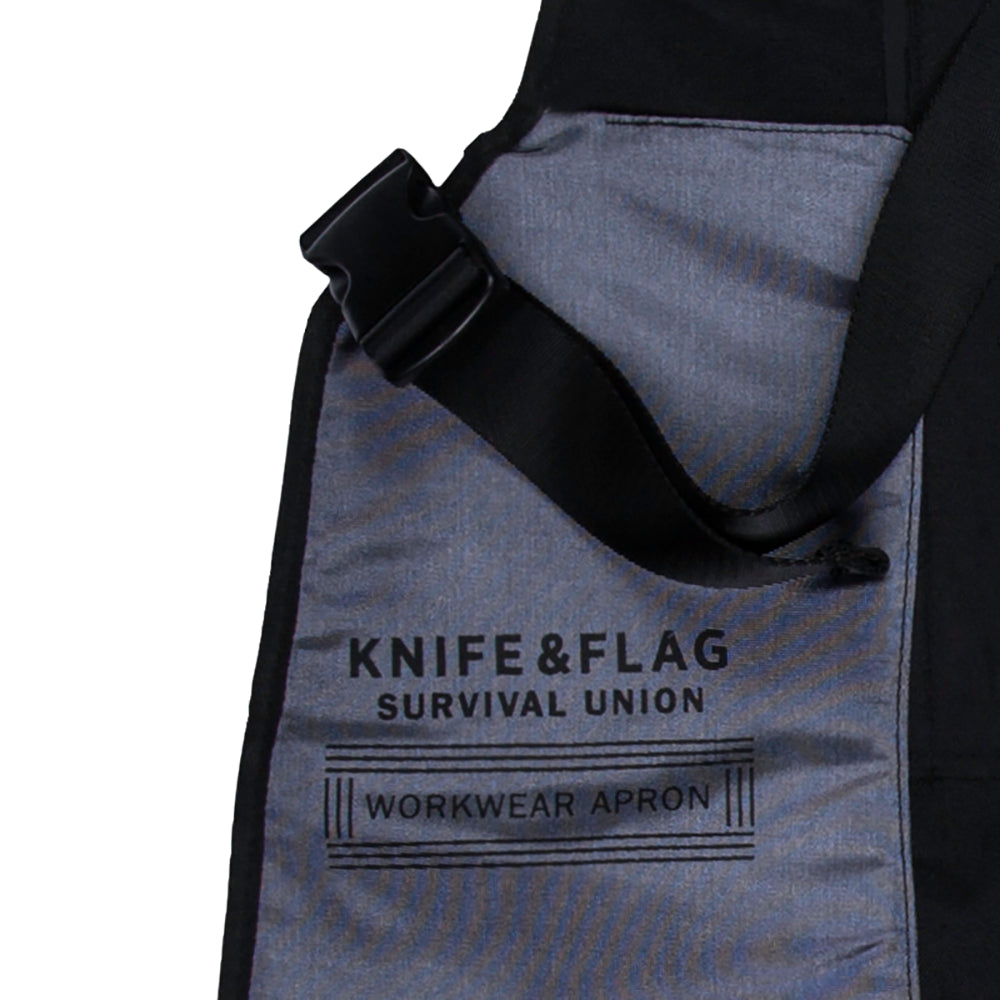 Knife & Flag Non-Porous Split Leg Apron — Black - Ultimate Tattoo Supply