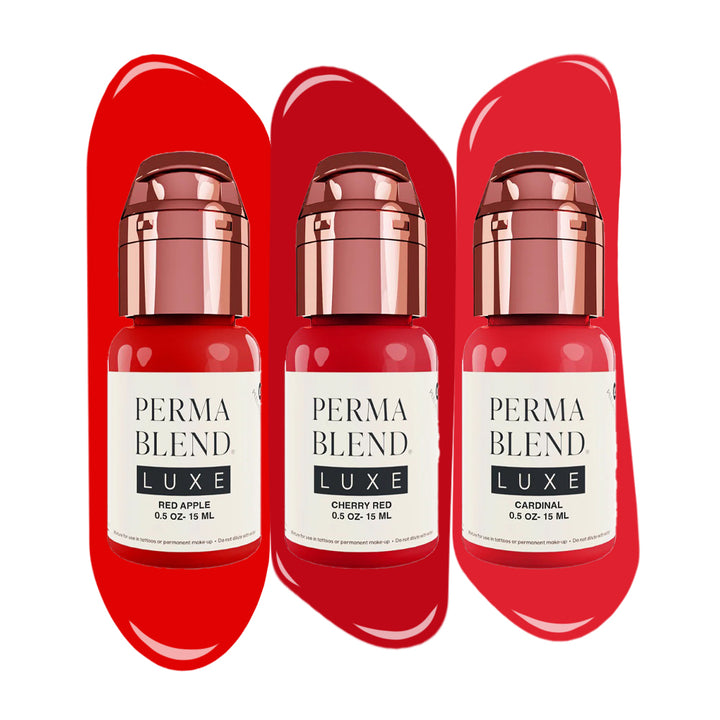 Red Lip Mini Set — Perma Blend Luxe — 3 1/2oz Bottles - Ultimate Tattoo Supply