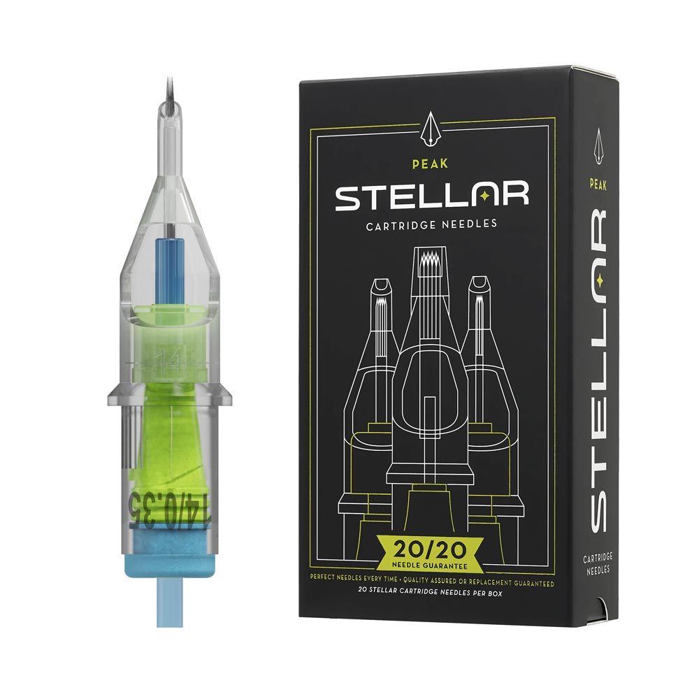 Peak Stellar Needle Cartridges — Round Shaders — Box of 20 - Ultimate Tattoo Supply