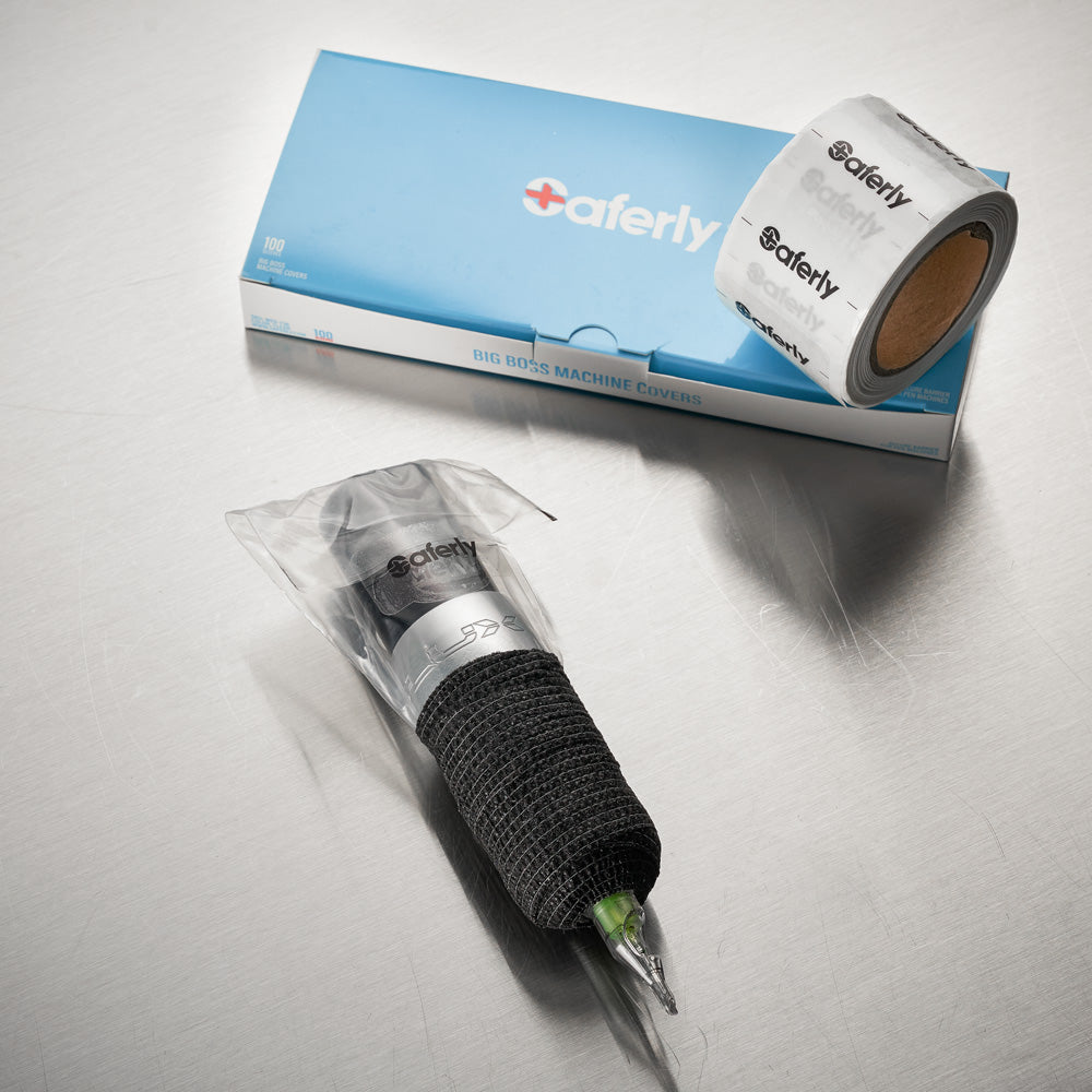 Saferly Big Boss Pen Machine Bags — Box of 200 - Ultimate Tattoo Supply